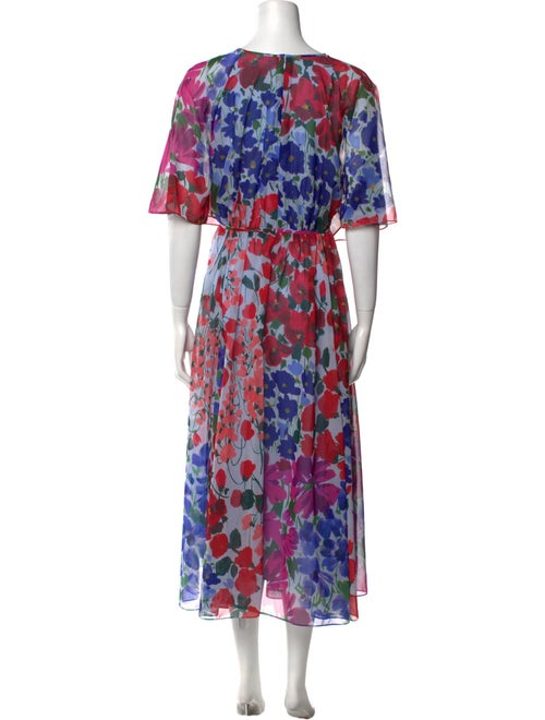 Carolina Herrera Floral Print Long Dress