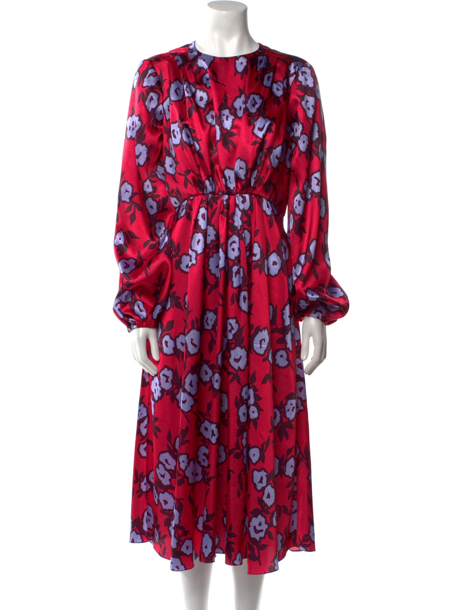 Carolina Herrera Floral Print Midi Length Dress