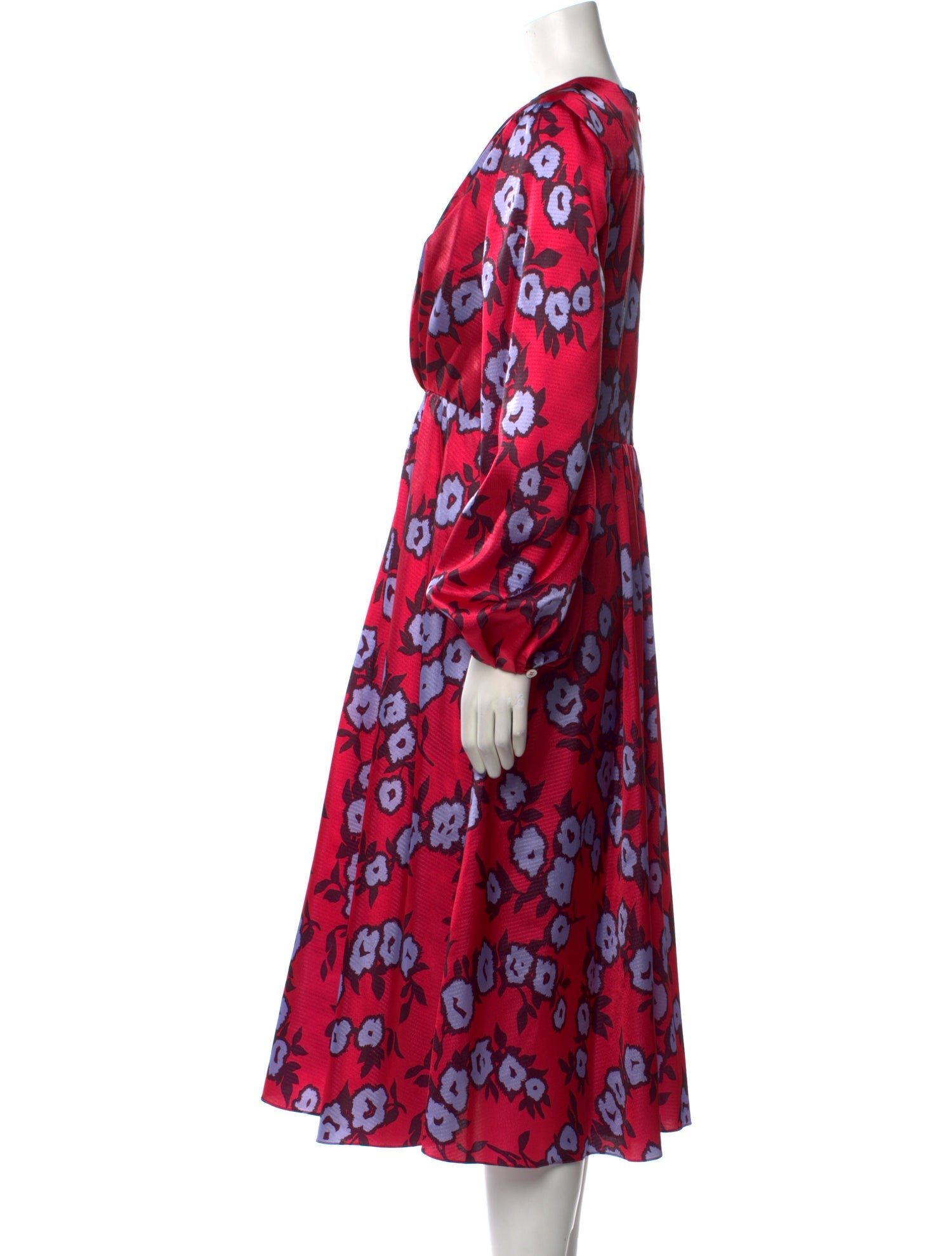 Carolina Herrera Floral Print Midi Length Dress