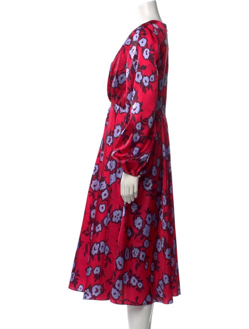 Carolina Herrera Floral Print Midi Length Dress