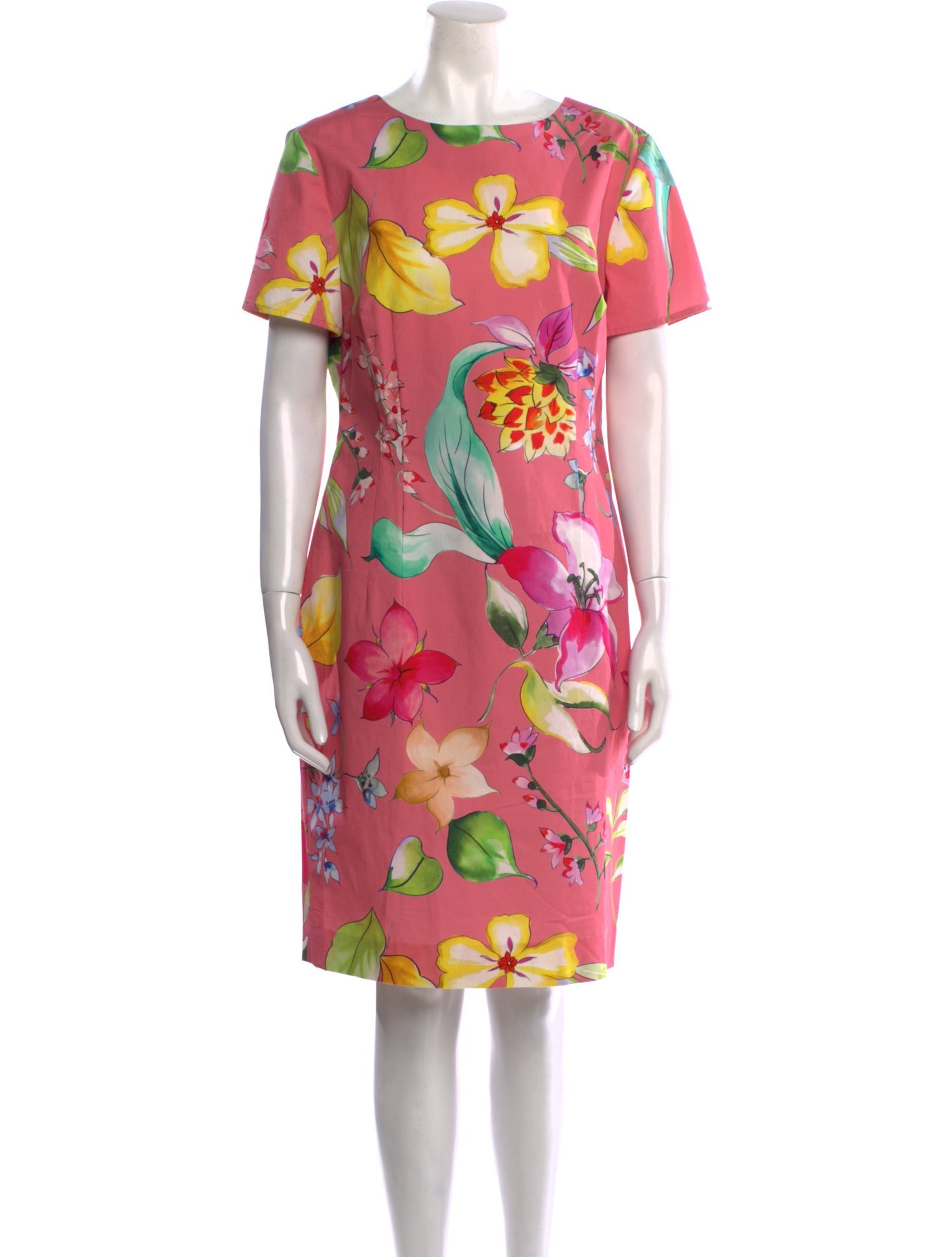 Carolina Herrera Floral Print Knee-Length Dress