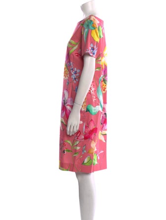 Carolina Herrera Floral Print Knee-Length Dress