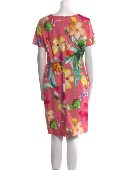 Carolina Herrera Floral Print Knee-Length Dress