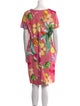 Carolina Herrera Floral Print Knee-Length Dress