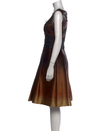 Carolina Herrera Printed Knee-Length Dress