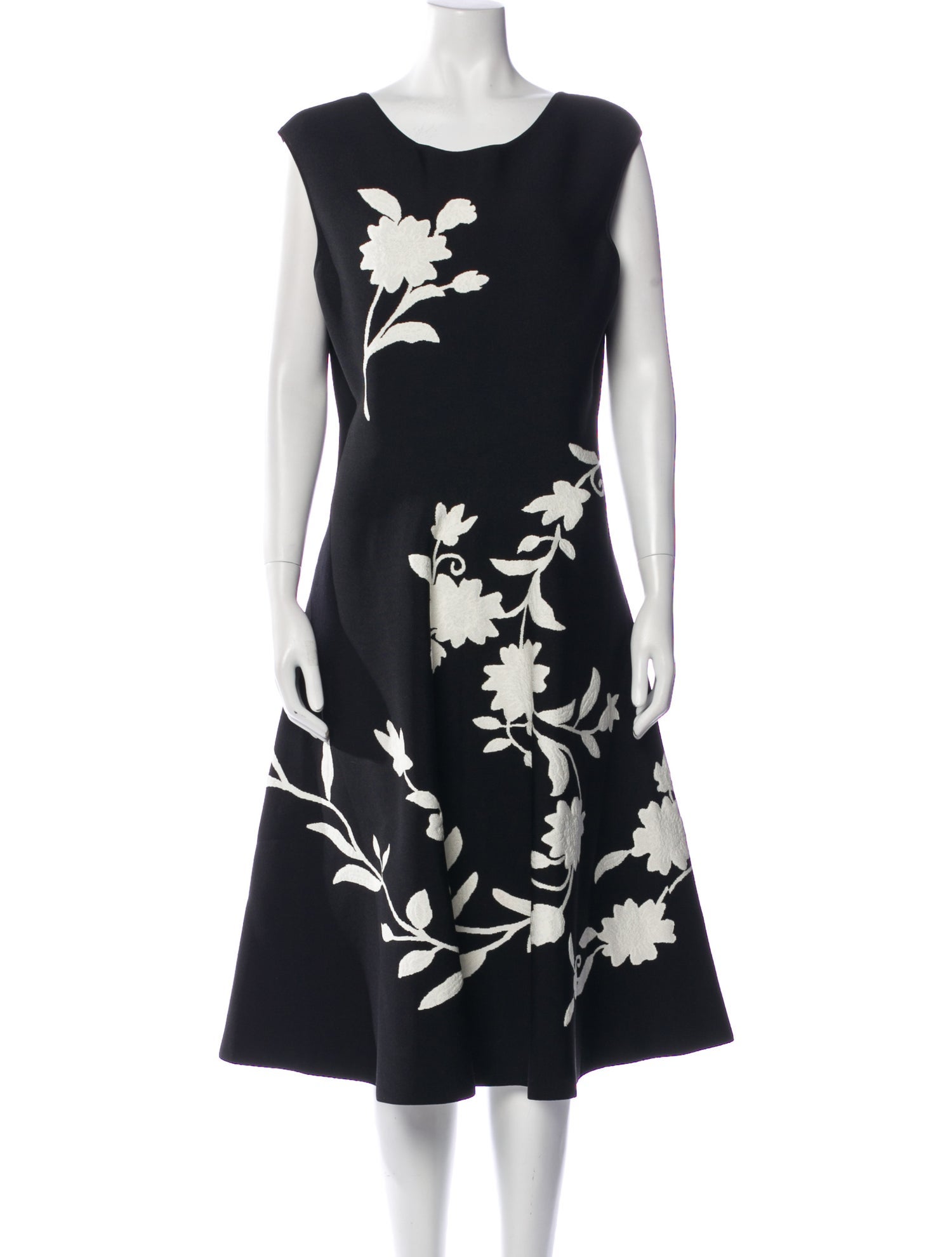Carolina Herrera Floral Print Midi Length Dress