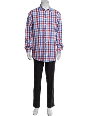 Carolina Herrera Plaid Print Long Sleeve Shirt