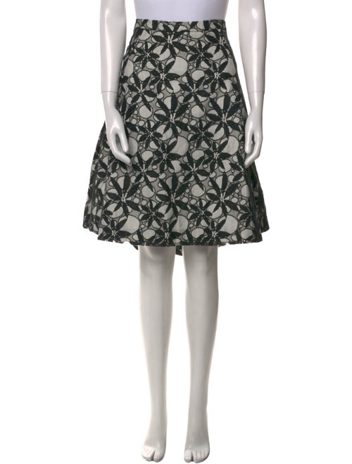 Carolina Herrera Floral Print Knee-Length Skirt