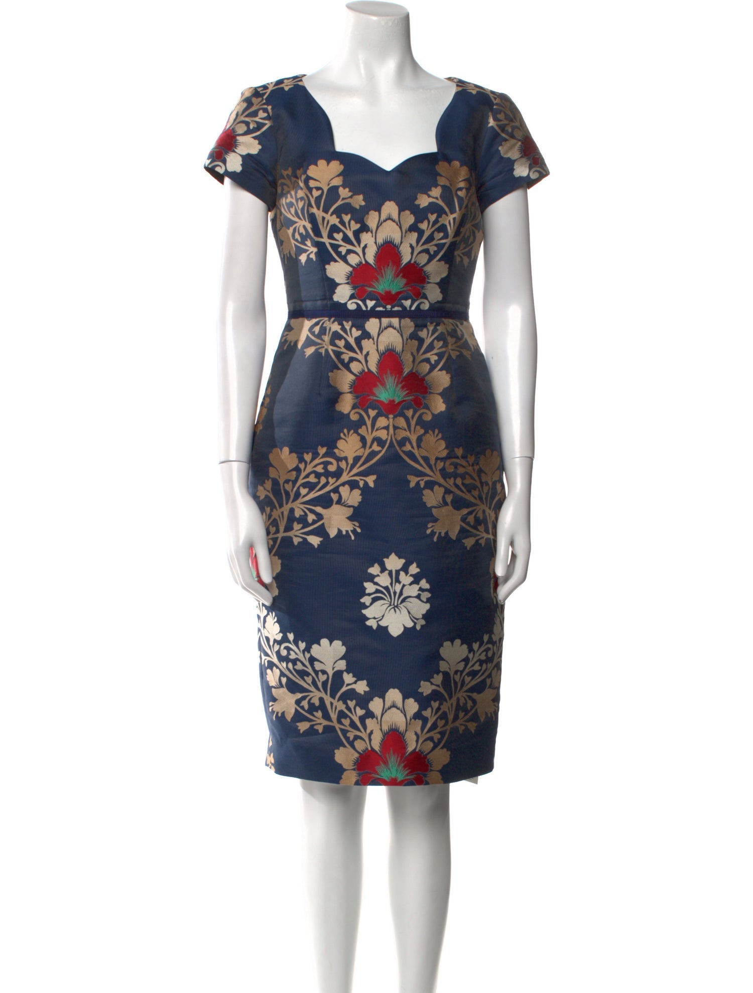 Carolina Herrera Floral Print Knee-Length Dress