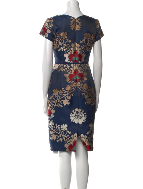 Carolina Herrera Floral Print Knee-Length Dress