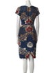 Carolina Herrera Floral Print Knee-Length Dress