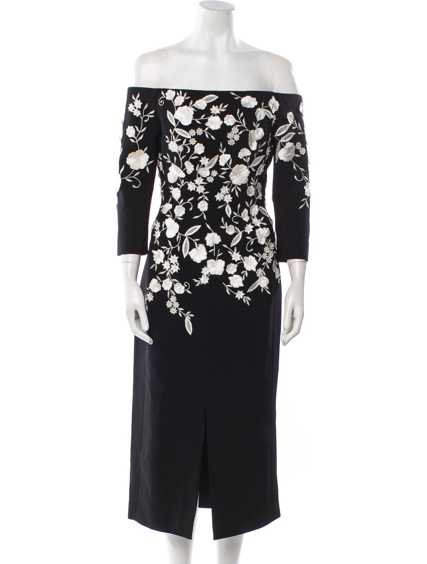 Carolina Herrera Floral Print Midi Length Dress