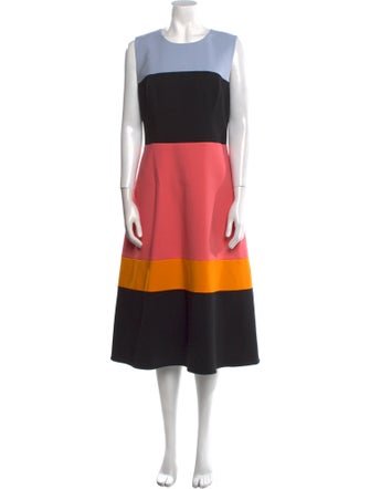 Carolina Herrera Virgin Wool Midi Length Dress