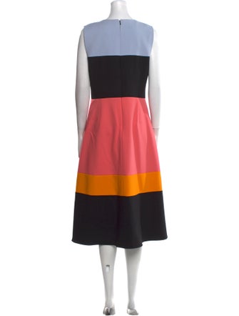 Carolina Herrera Virgin Wool Midi Length Dress