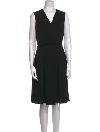 CH Carolina Herrera V-Neck Knee-Length Dress