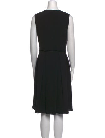 CH Carolina Herrera V-Neck Knee-Length Dress