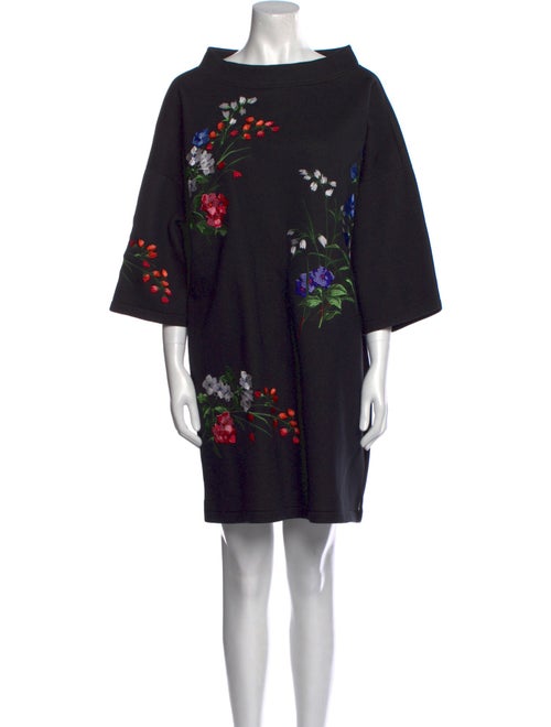 Carolina Herrera Floral Print Knee-Length Dress