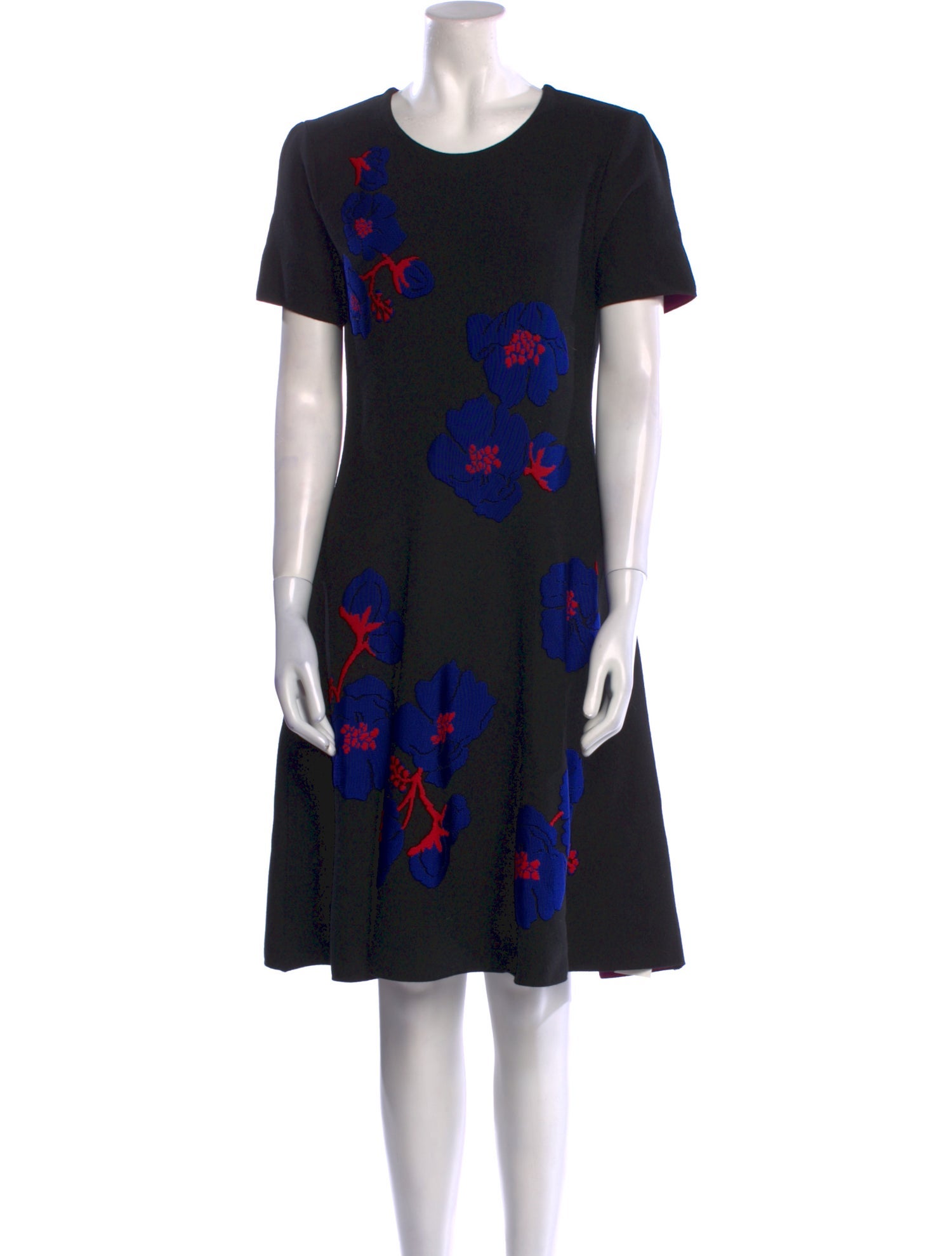 Carolina Herrera Floral Print Knee-Length Dress