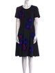 Carolina Herrera Floral Print Knee-Length Dress