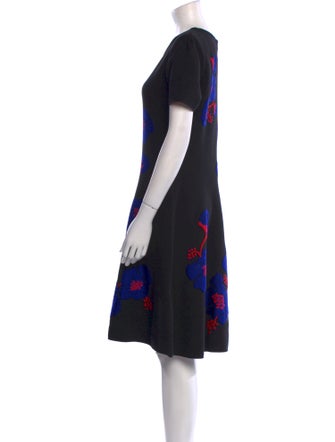 Carolina Herrera Floral Print Knee-Length Dress