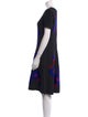 Carolina Herrera Floral Print Knee-Length Dress