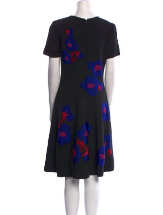 Carolina Herrera Floral Print Knee-Length Dress
