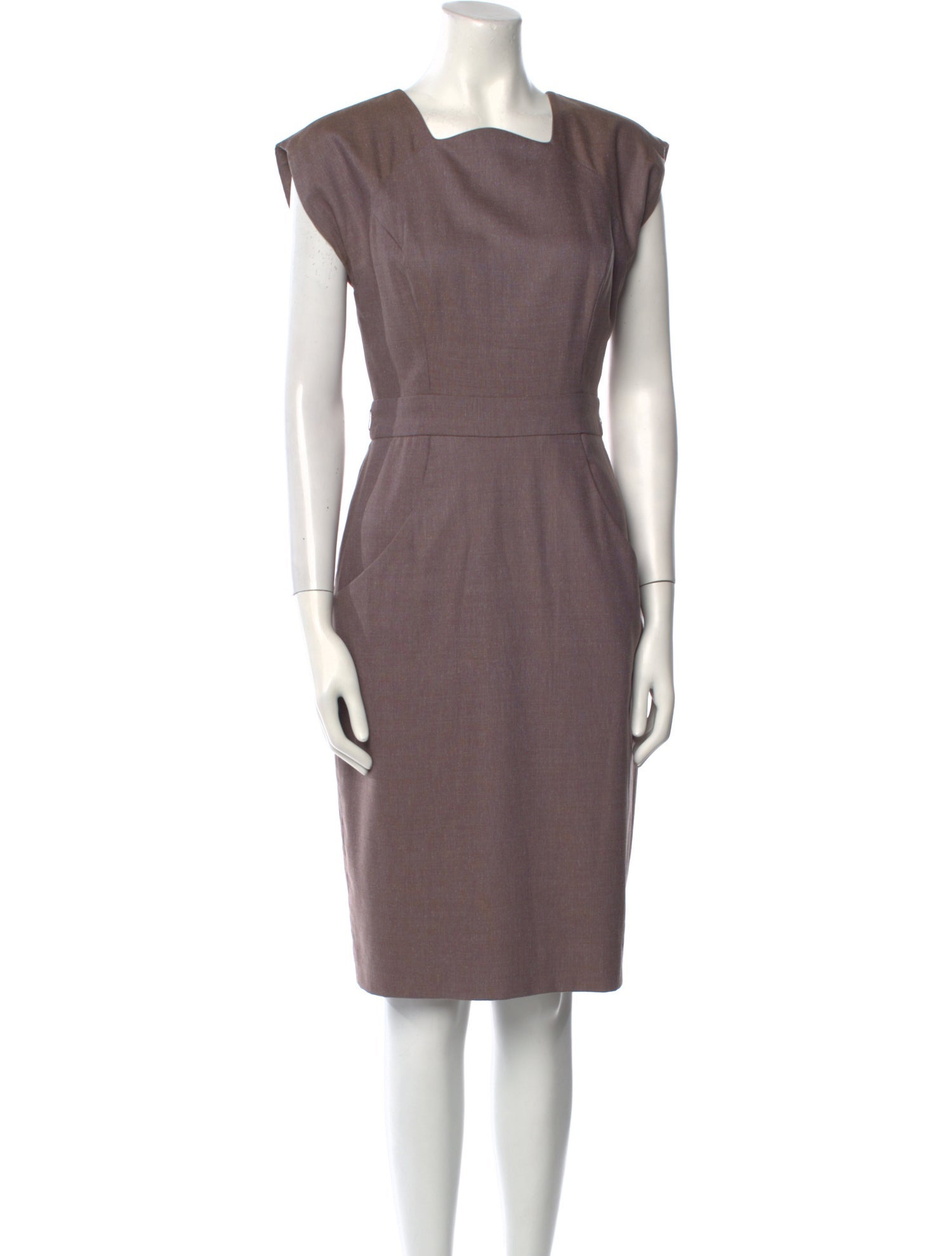 Carolina Herrera Virgin Wool Midi Length Dress
