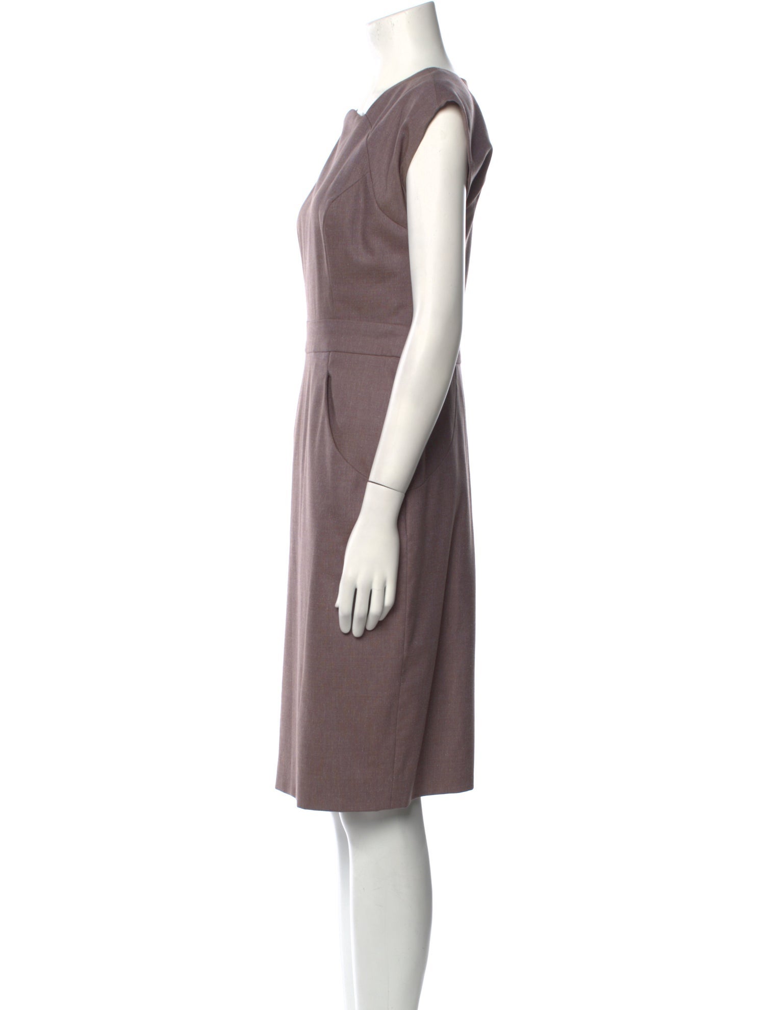 Carolina Herrera Virgin Wool Midi Length Dress