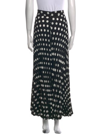 Carolina Herrera Polka Dot Print Wide Leg Pants