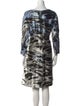 Carolina Herrera Printed Knee-Length Dress