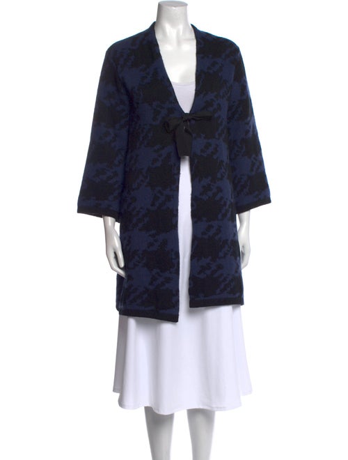 Carolina Herrera Printed Open Front Sweater