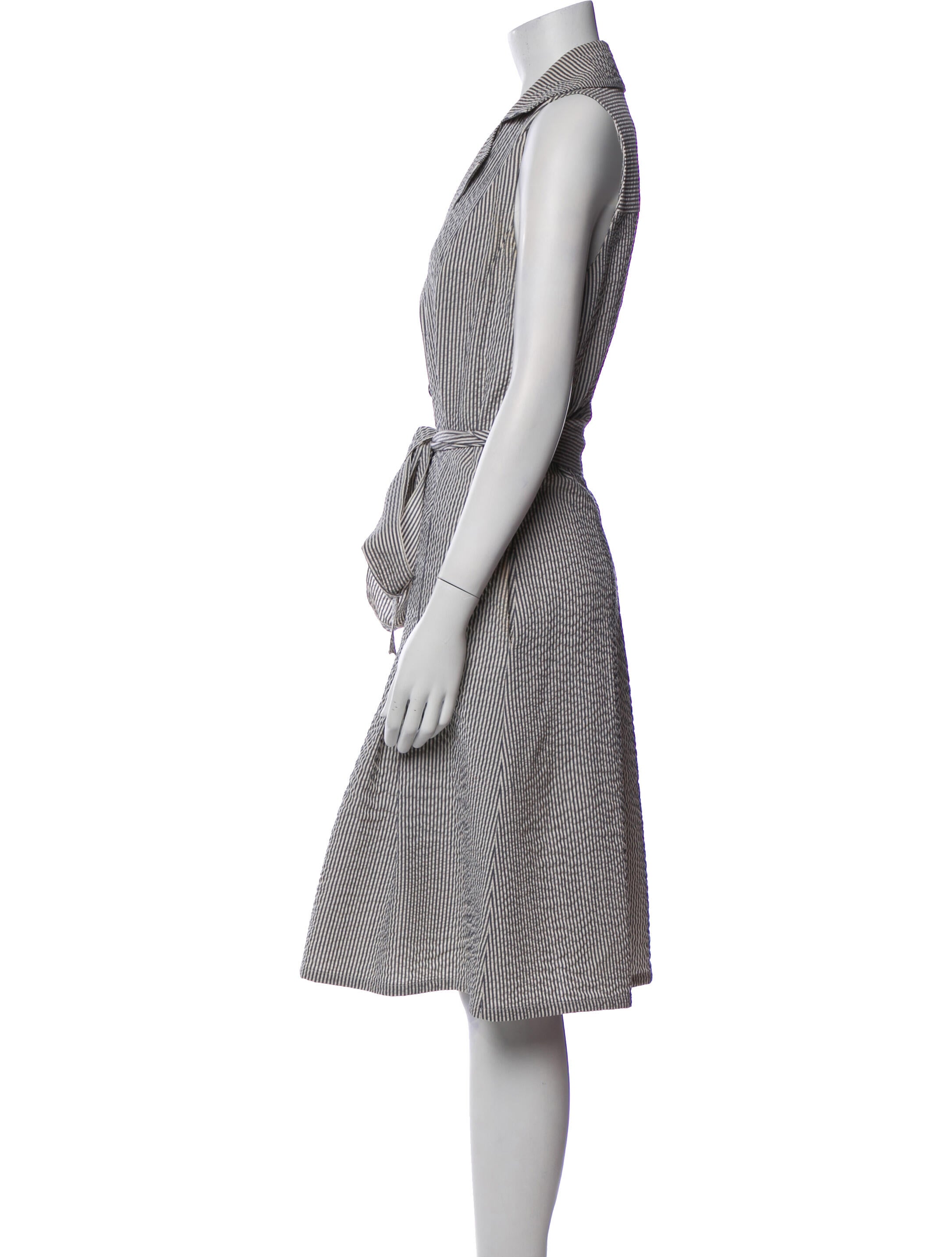 Carolina Herrera Striped Midi Length Dress