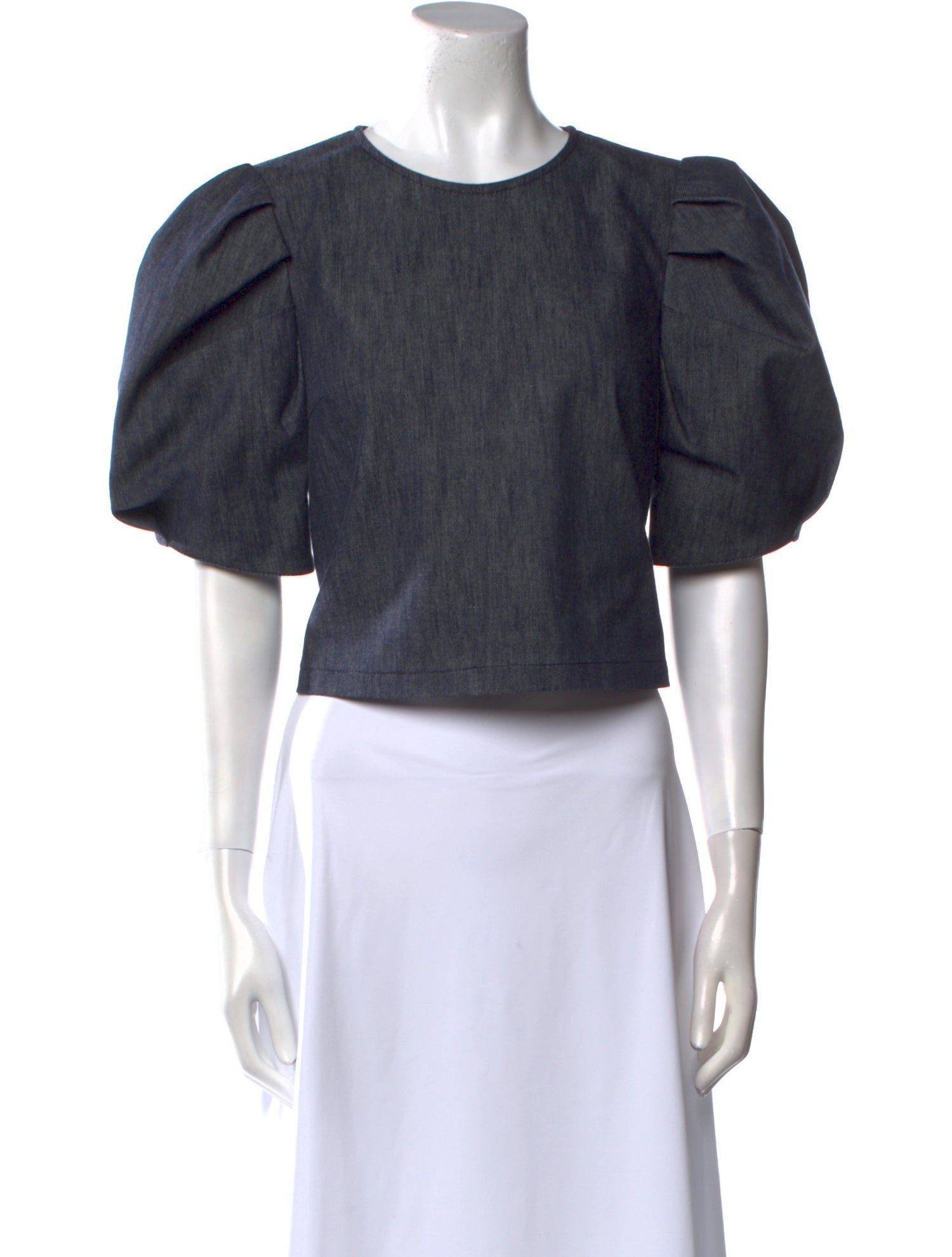 Carolina Herrera Crew Neck Short Sleeve Crop Top