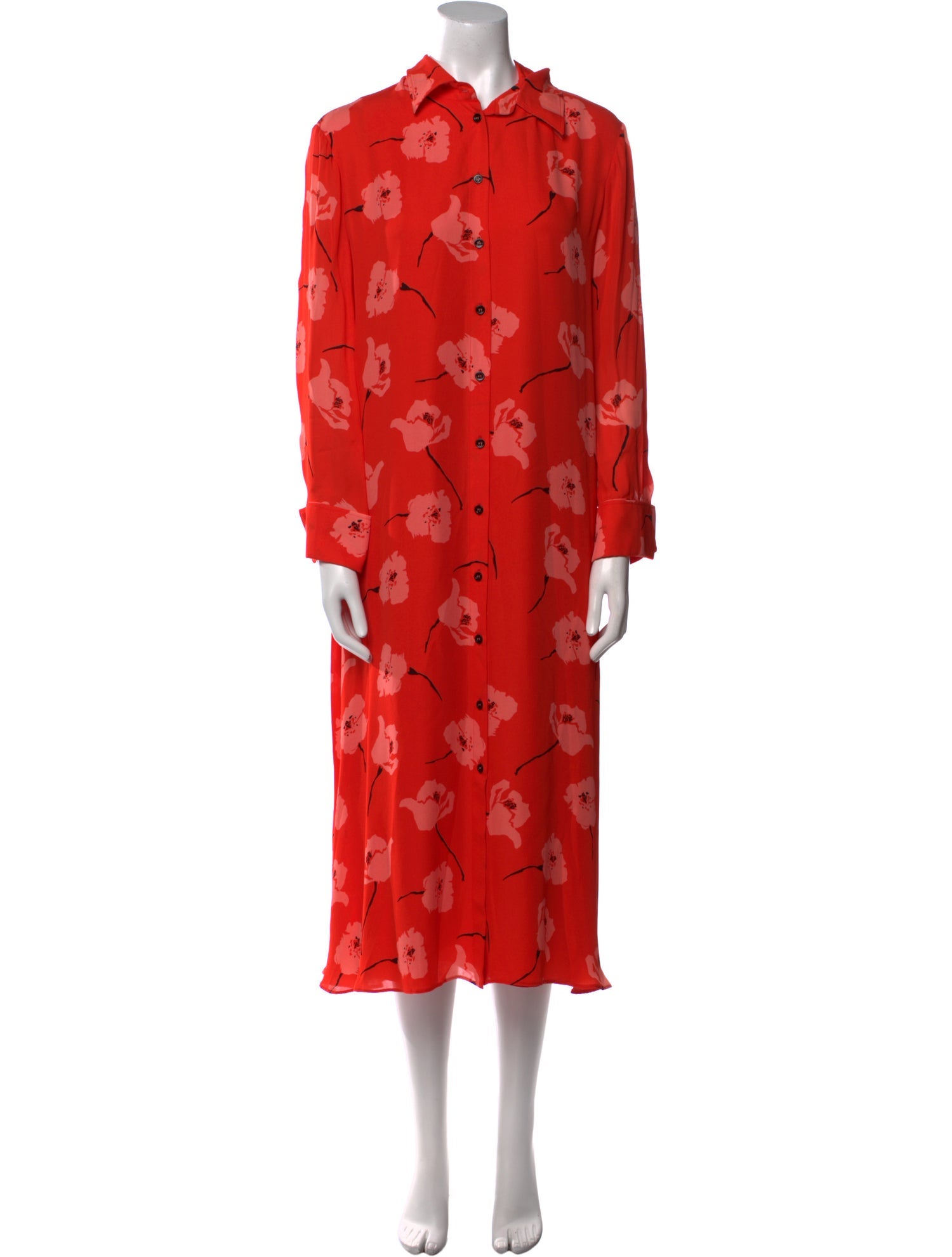Carolina Herrera Silk Midi Length Dress