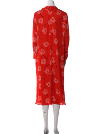 Carolina Herrera Silk Midi Length Dress