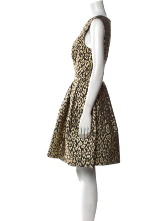 Carolina Herrera Animal Print Mini Dress
