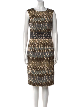 Carolina Herrera Printed Knee-Length Dress