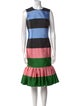 Carolina Herrera Striped Midi Length Dress