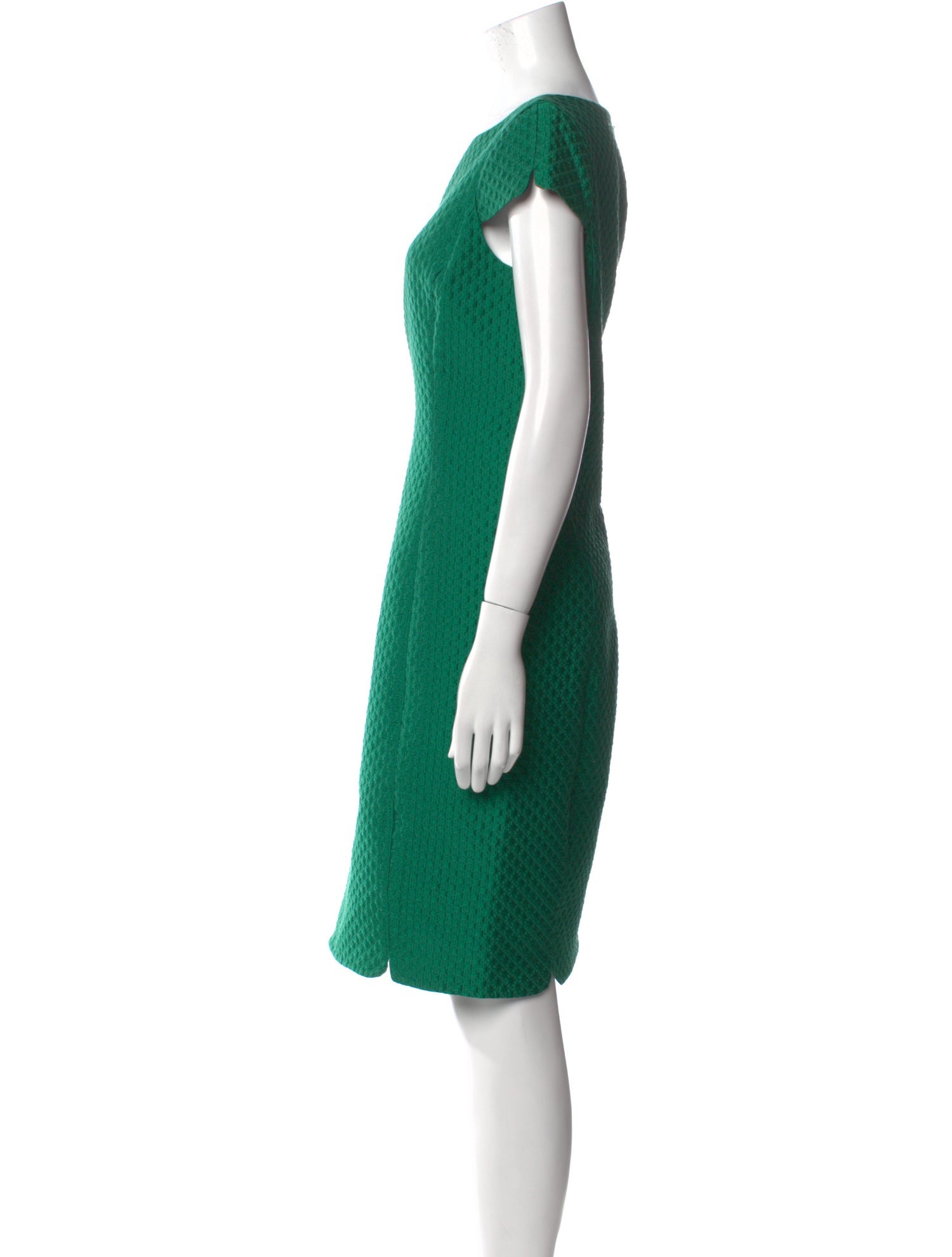 CH Carolina Herrera Bateau Neckline Knee-Length Dress