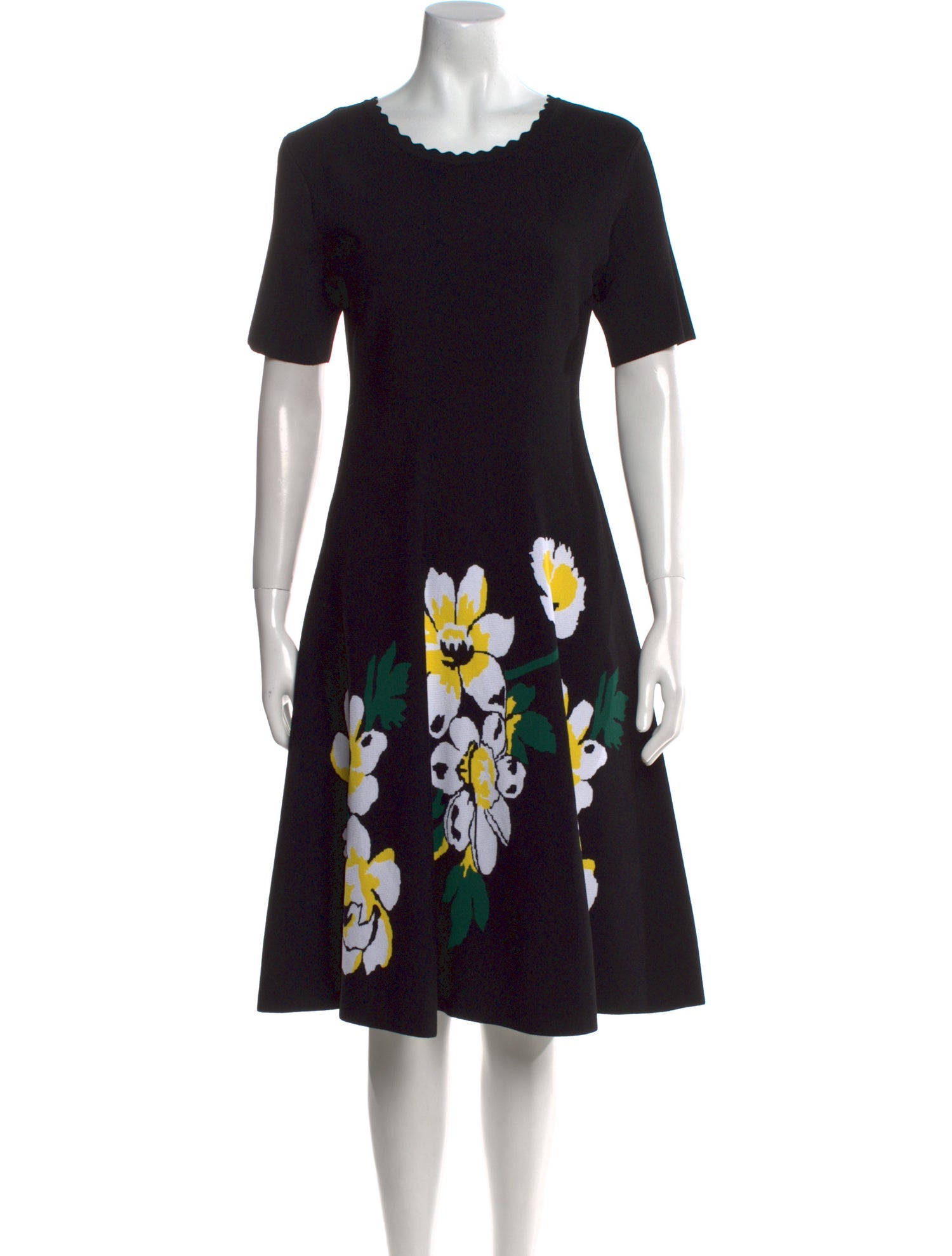Carolina Herrera Floral Print Midi Length Dress