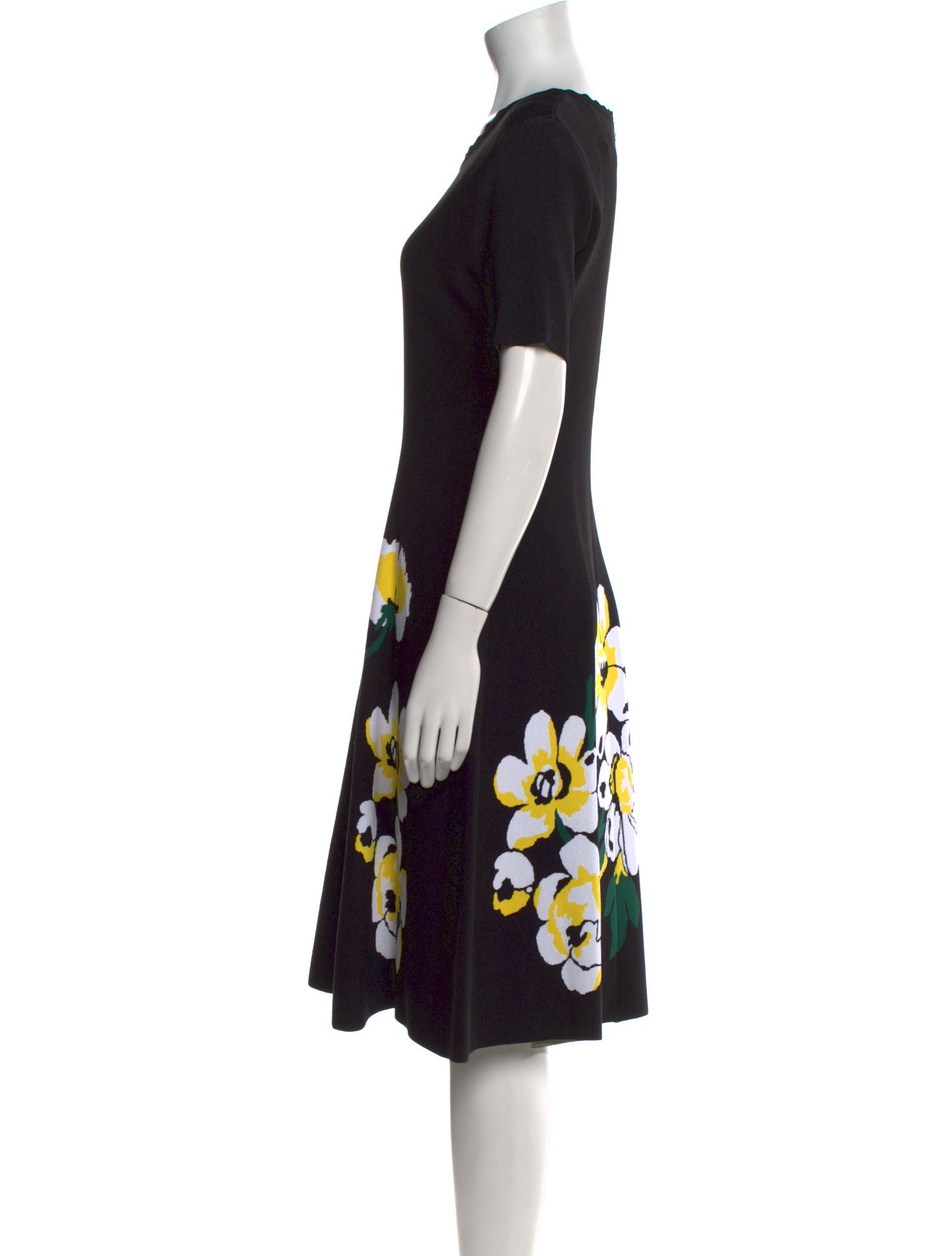 Carolina Herrera Floral Print Midi Length Dress
