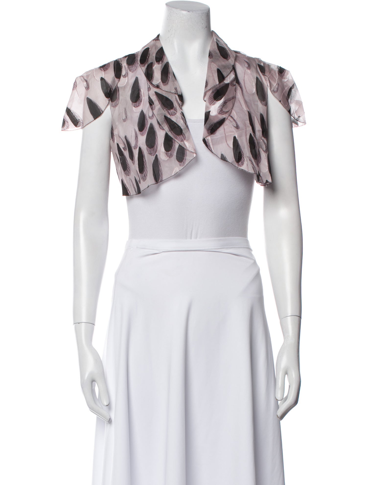 Carolina Herrera Wool Patterned Bolero w/ Tags