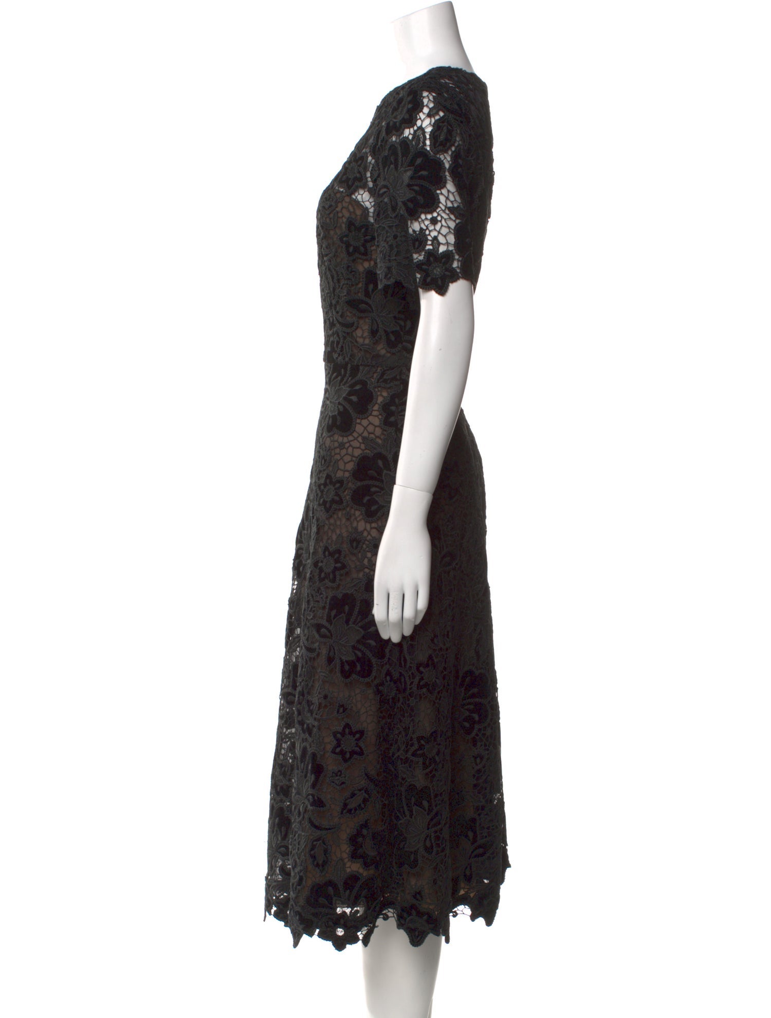 Carolina Herrera Lace Pattern Midi Length Dress w/ Tags