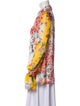 Carolina Herrera Silk Floral Print Button-Up Top