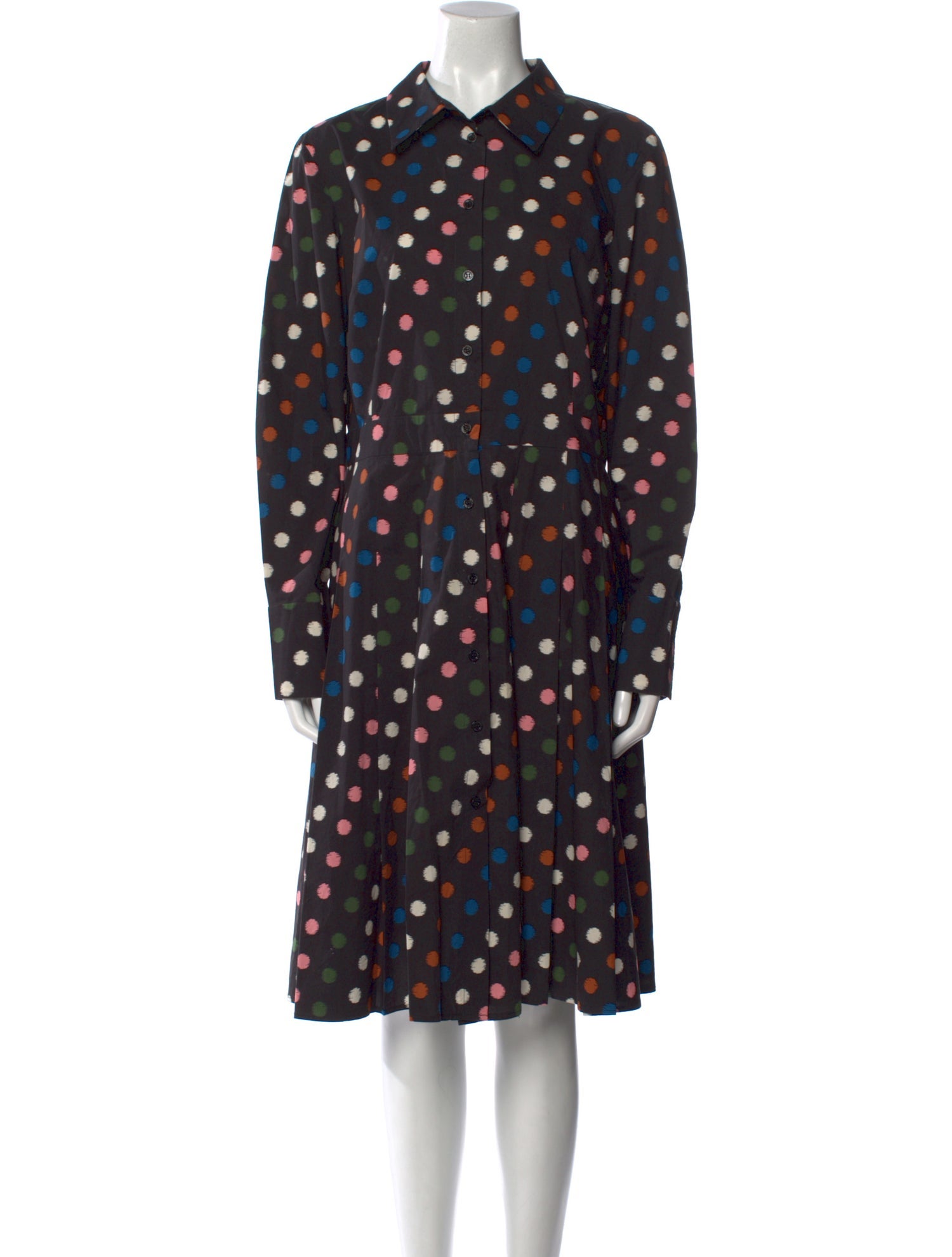 Carolina Herrera Polka Dot Print Knee-Length Dress