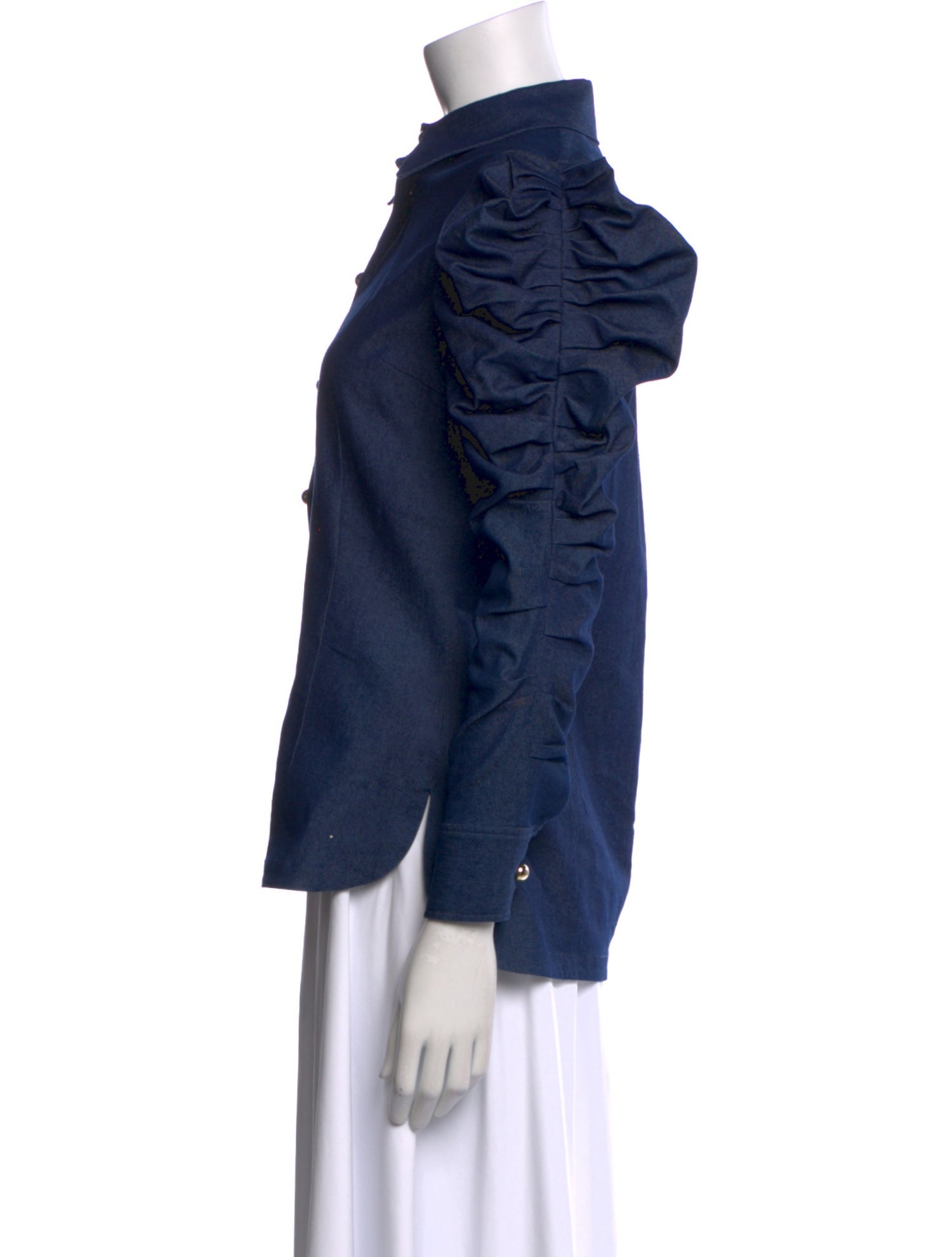 Carolina Herrera Long Sleeve Button-Up Top