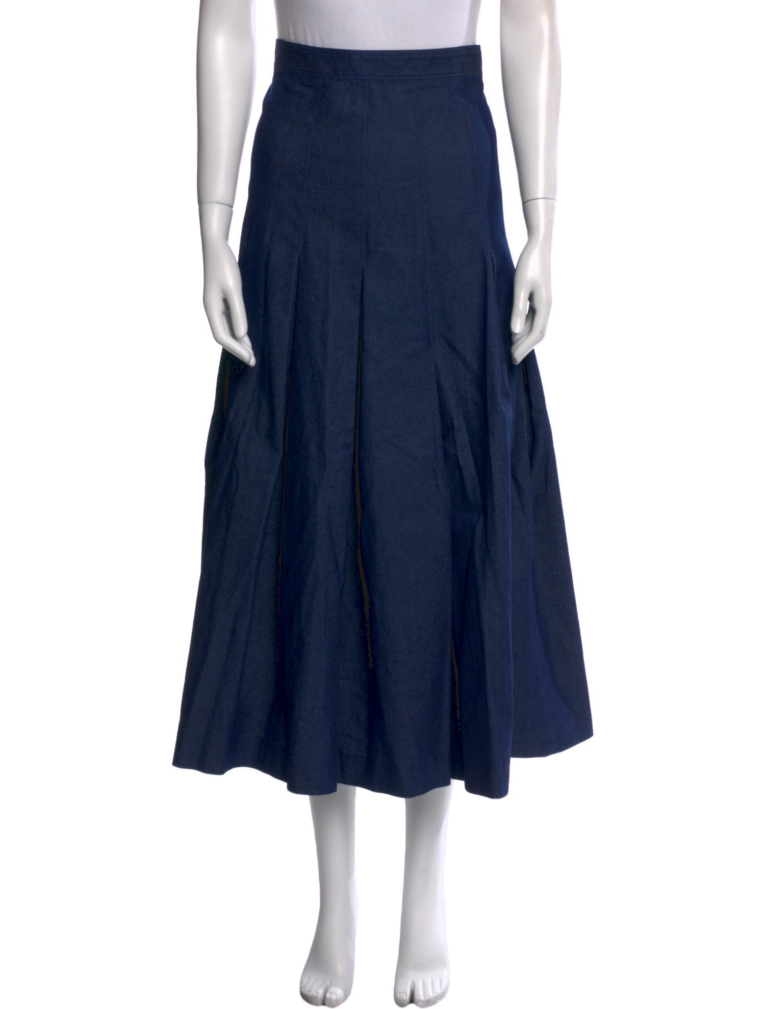 Carolina Herrera Pleated Accents Midi Length Skirt