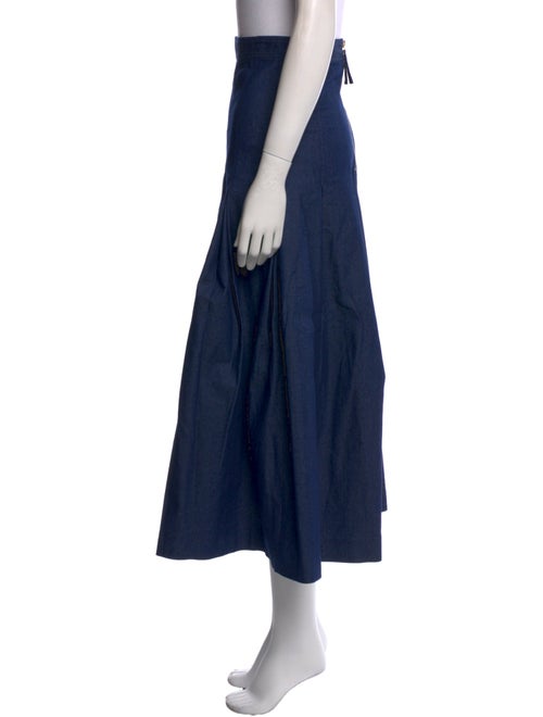 Carolina Herrera Pleated Accents Midi Length Skirt