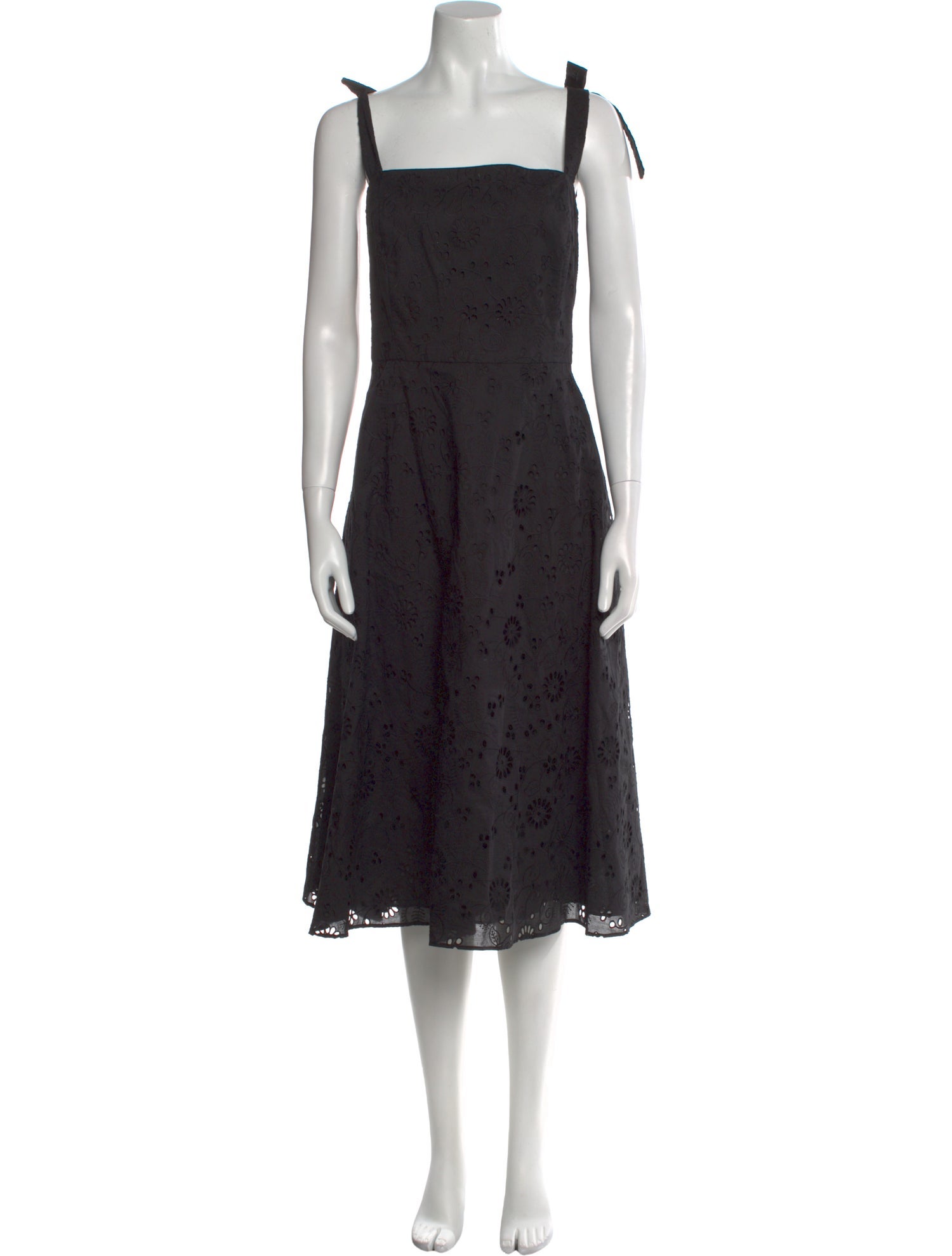 Carolina Herrera Square Neckline Midi Length Dress