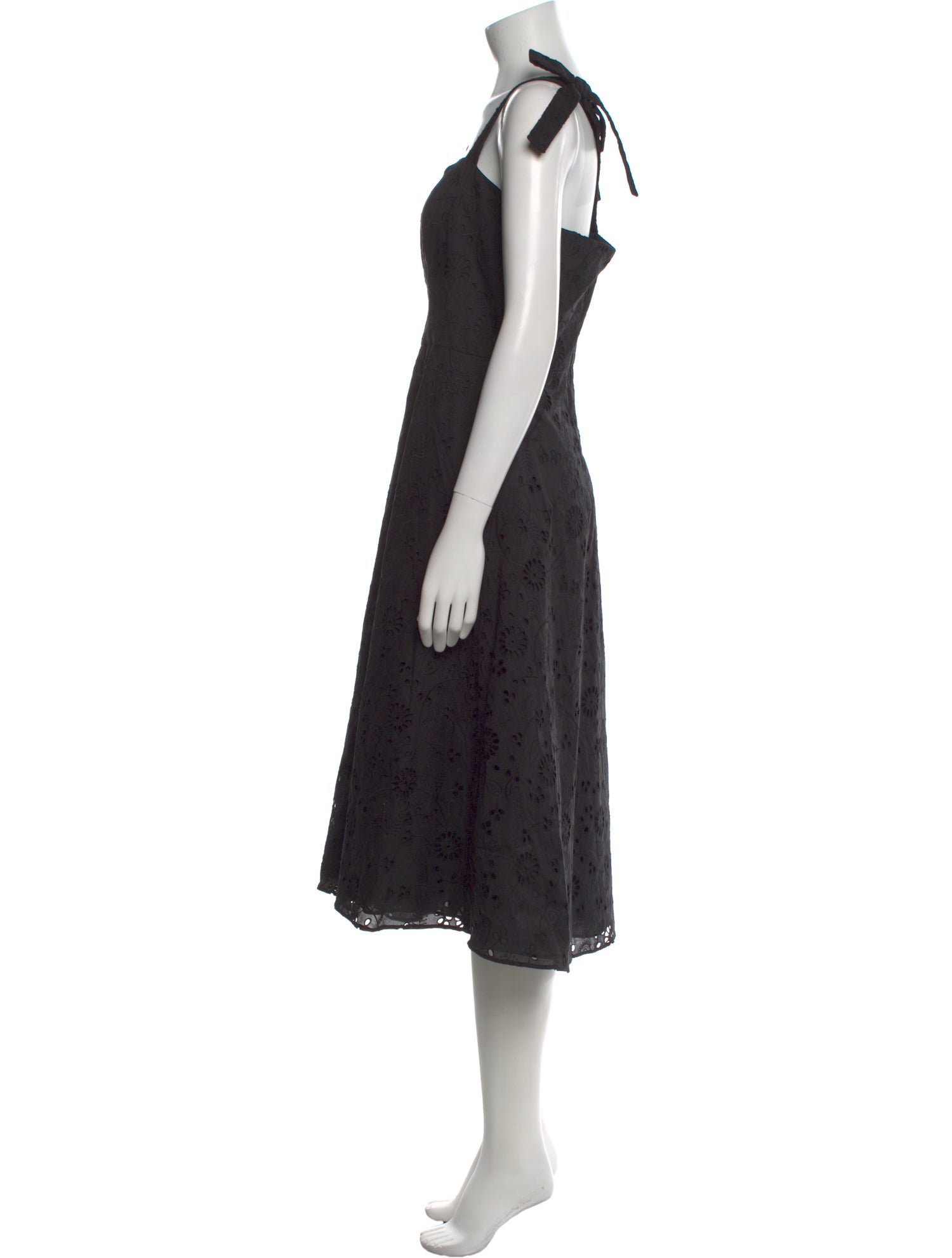 Carolina Herrera Square Neckline Midi Length Dress